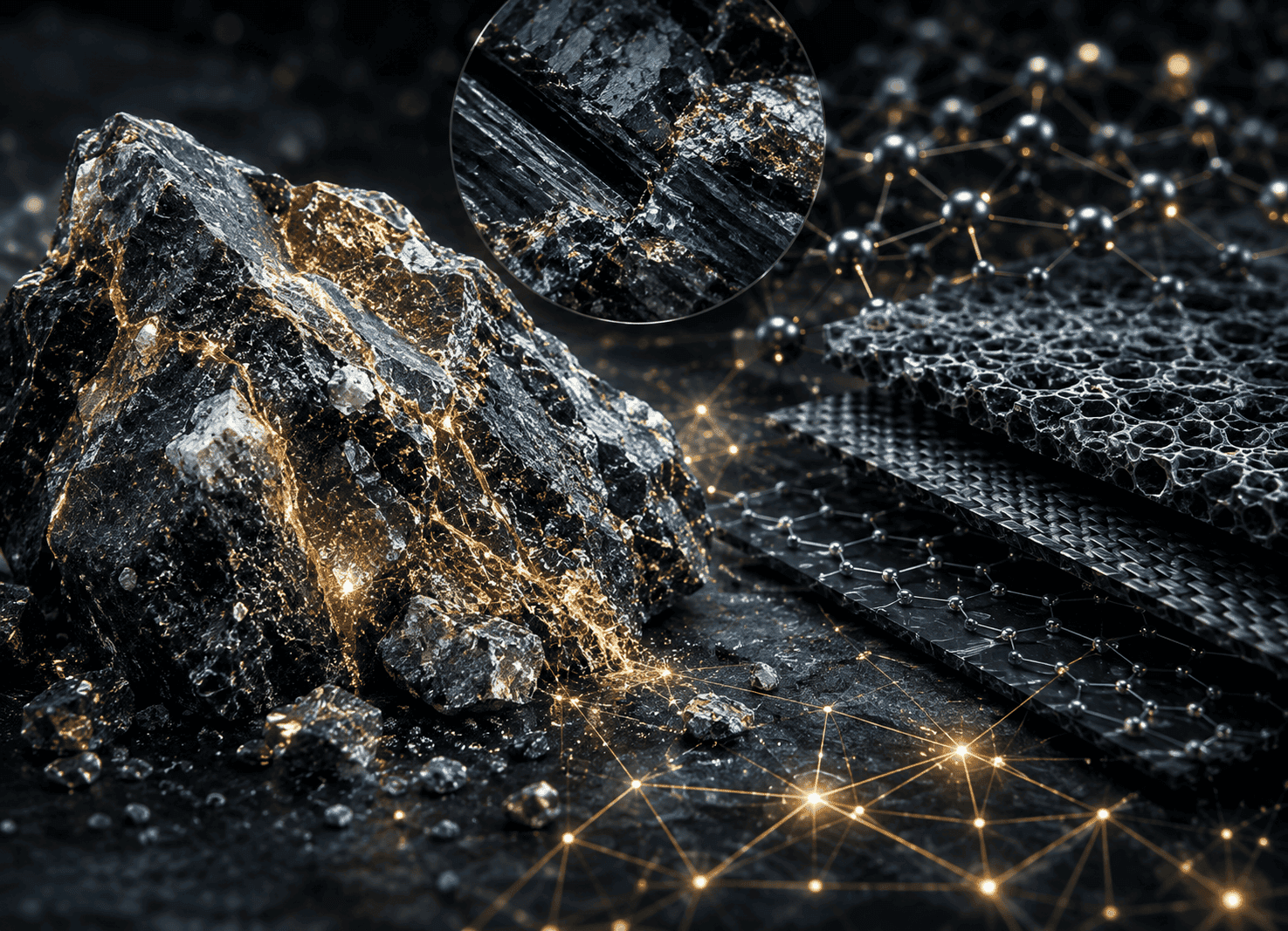 Natural mineral structure as an advanced materials research environment