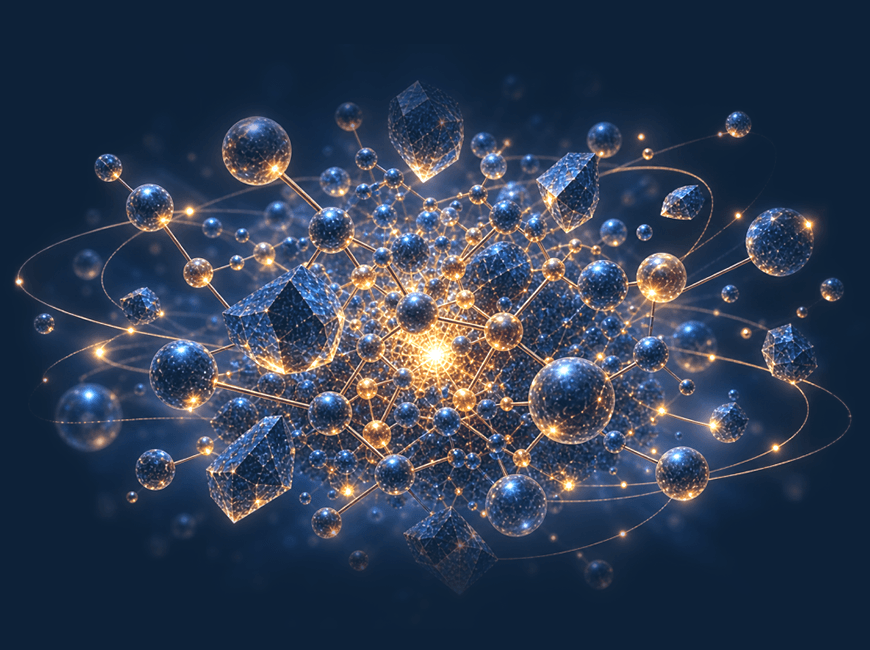 Molecular and micro-scale mineral network